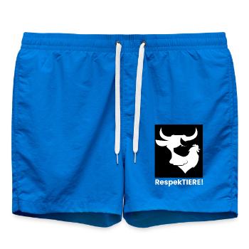 Respect des silhouettes d’animaux Bœuf, Cochon, Poulet - Short de bain - cobalt blue - Devant