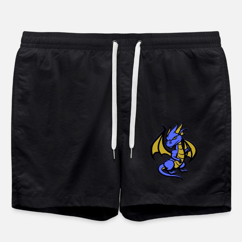 Bande dessinée Dragon - Short de bain - noir