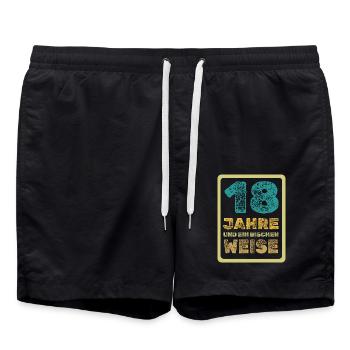 Proverbe 18 - Short de bain - noir - Devant - AI Model Male 185 light (185cm)