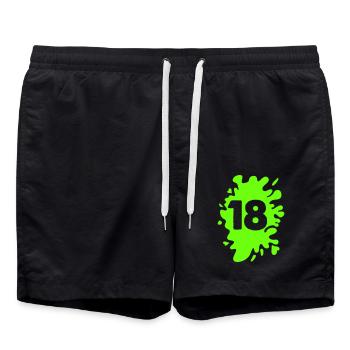 Blob 18 - Short de bain - noir - Devant - AI Model Male 185 light (185cm)