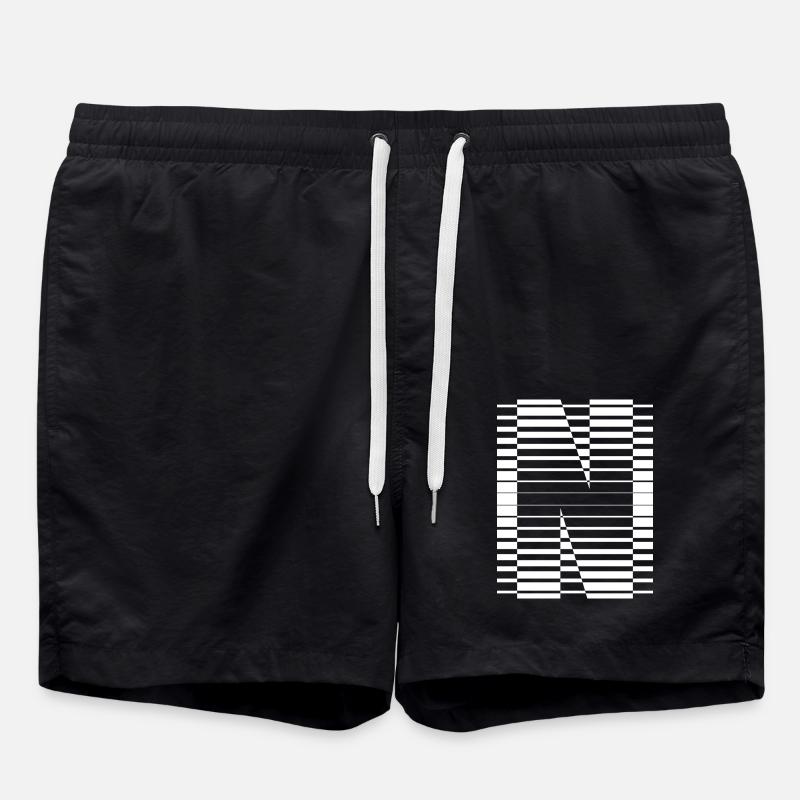 LETTER N - Swim Trunks - black