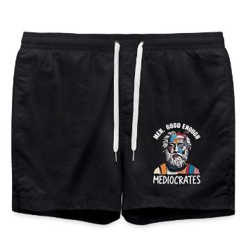 Entspannt durch Philosophie - Badeshorts - Schwarz - Vorne - AI Model Male 185 light (185cm)