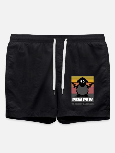 Schaf Gangster - Badeshorts - Schwarz