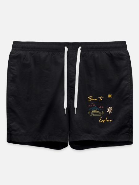 born to explore - Short de bain - noir