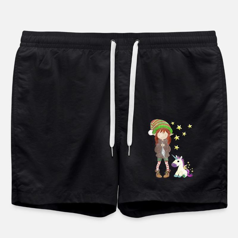 Kleine Waldelfe - Badeshorts - Schwarz