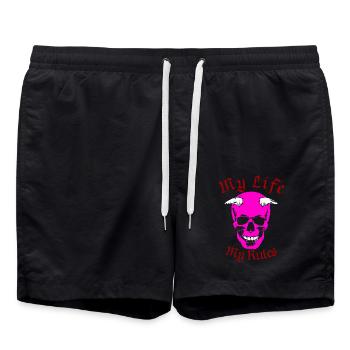 Pink Devil - Ma vie, mes règles - Short de bain - noir - Devant - AI Model Male 185 light (185cm)