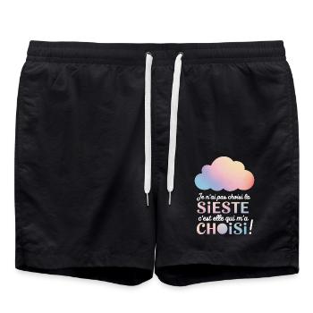 Je n'ai pas choisi la sieste, elle m'a choisi ! - Short de bain - noir - Devant - AI Model Male 185 light (185cm)
