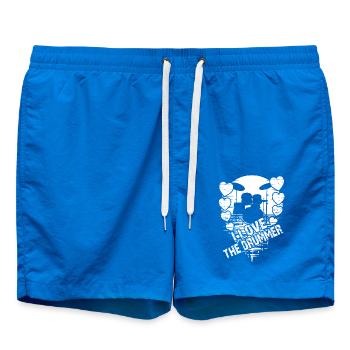 I love the drummer - I love drums - Swim Trunks - cobalt blue - Front