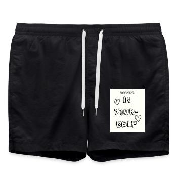 Believe in yourself - Badeshorts - Schwarz - Vorne - AI Model Male 185 light (185cm)