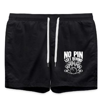 Bowling No Pin Left Behind Bowling - Swim Trunks - black - Front - AI Model Male 185 light (185cm)