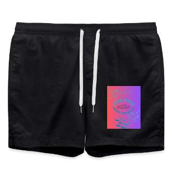 Fish Deep Brave The Arctic - Swim Trunks - black - Front - AI Model Male 185 light (185cm)