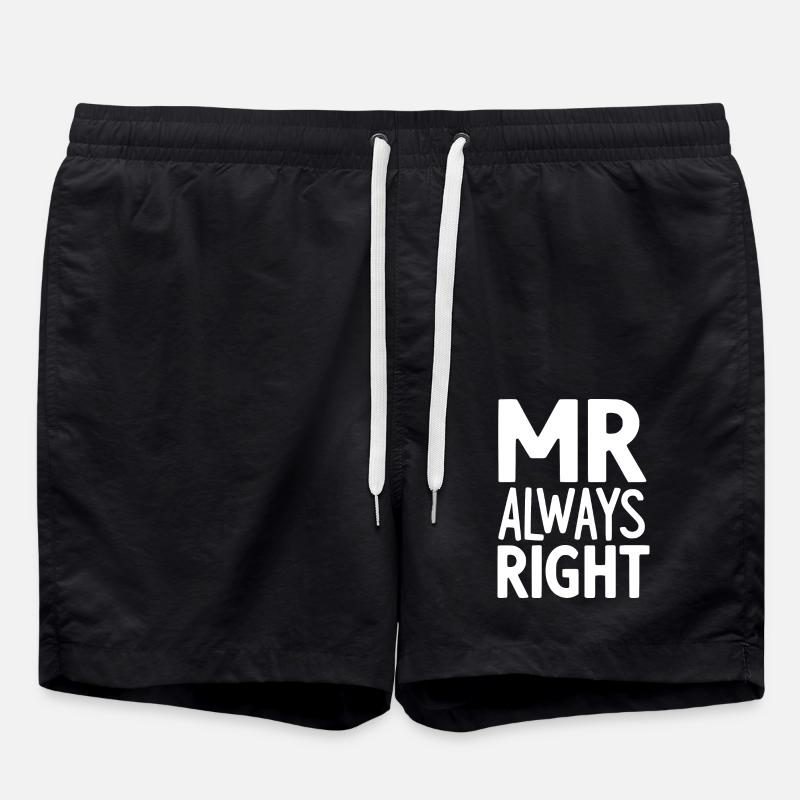 Mr Always Right - Swim Trunks - black