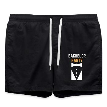 Smoking d’enterrement de vie de garçon - Short de bain - noir - Devant - AI Model Male 185 light (185cm)