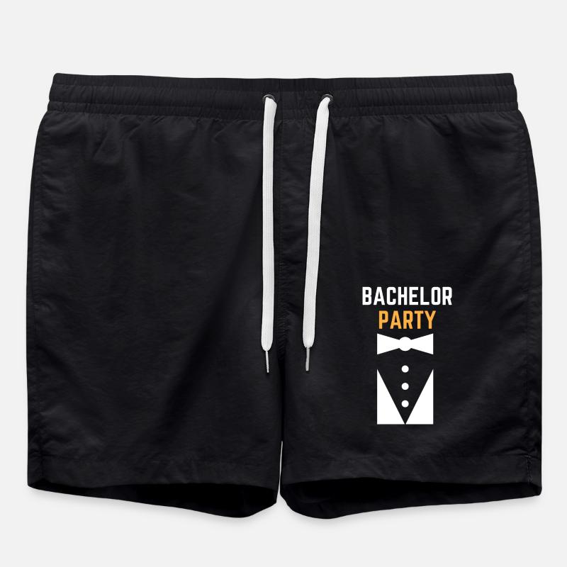 Bachelor Party Tuxedo - Swim Trunks - black