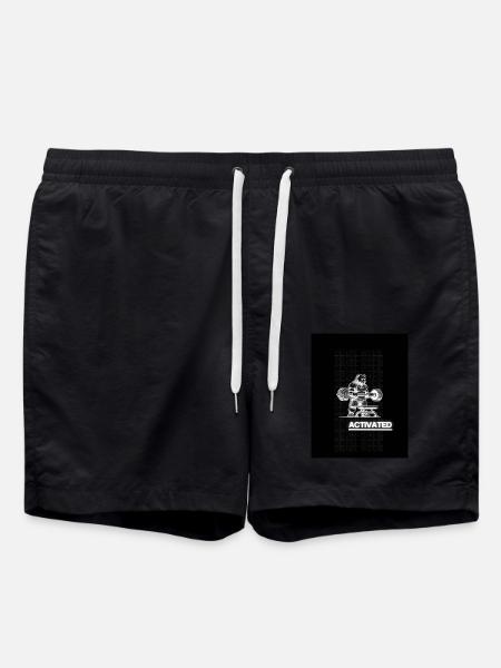 Gym Tshirt - Badeshorts - Schwarz