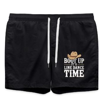 Wild West Tanzlaune - Badeshorts - Schwarz - Vorne - AI Model Male 185 light (185cm)