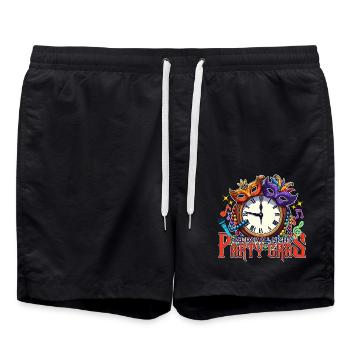 DEN GANZEN TAG DIE GANZE NACHT PARTY GRAS - Badeshorts - Schwarz - Vorne - AI Model Male 185 light (185cm)