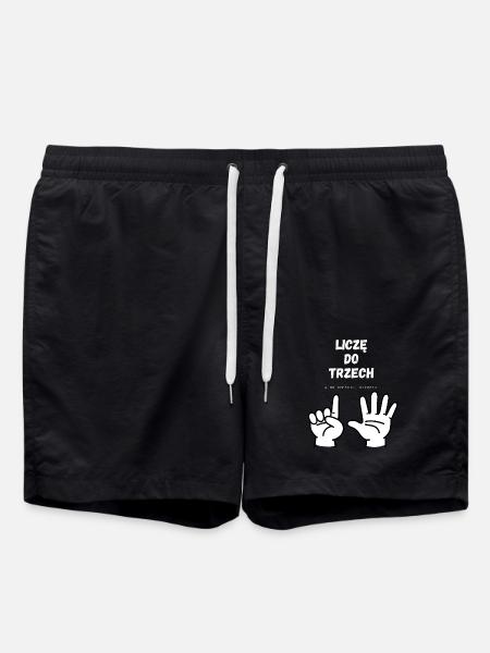 I'm counting to three - Swim Trunks - black