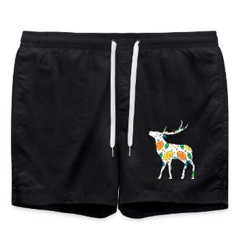 Cerf - Short de bain - noir - Devant - AI Model Male 185 light (185cm)