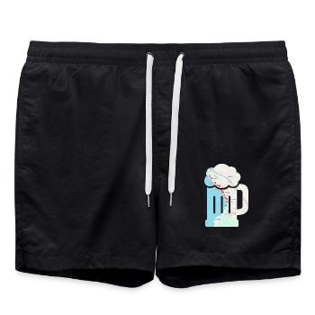 Malle-Bierglas - Badeshorts - Schwarz - Vorne - AI Model Male 185 light (185cm)