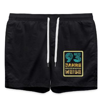 Age 93 - Swim Trunks - black - Front - AI Model Male 185 light (185cm)