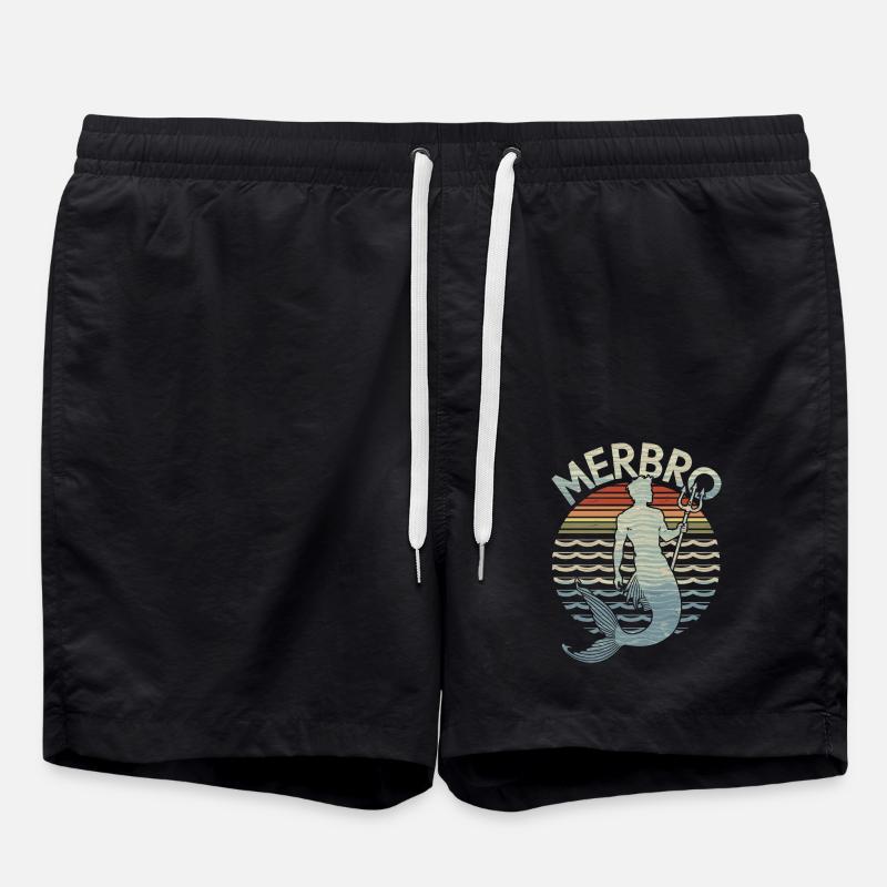 Merbro - Leben wie ein Wassermann - Badeshorts - Schwarz