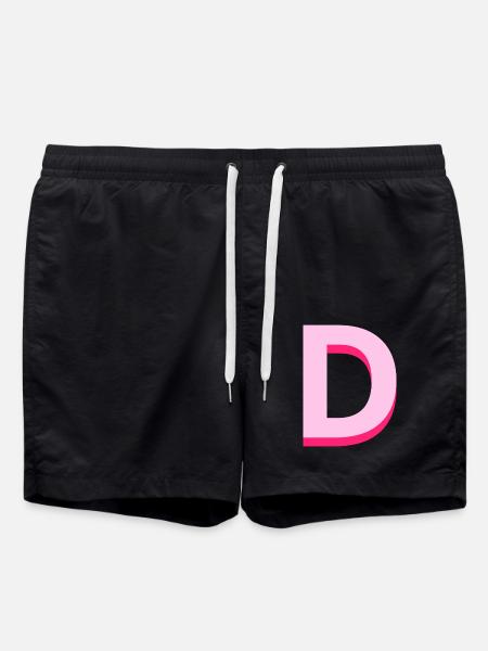 Pop and modern pink letter - Swim Trunks - black