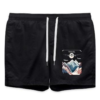 Reisen - Badeshorts - Schwarz - Vorne - AI Model Male 185 light (185cm)