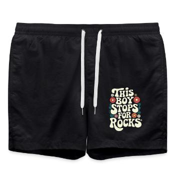Experte für Geologie Gestein Geologe - Badeshorts - Schwarz - Vorne - AI Model Male 185 light (185cm)