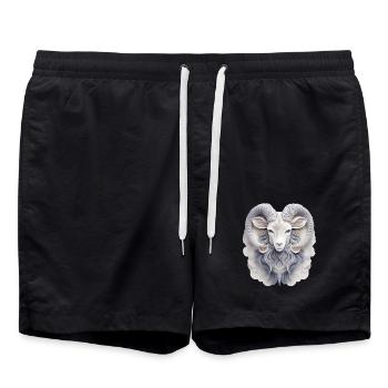 Signe du zodiaque Bélier - Short de bain - noir - Devant - AI Model Male 185 light (185cm)