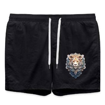 Sternzeichen Löwe - Badeshorts - Schwarz - Vorne - AI Model Male 185 light (185cm)