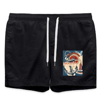 Stay Anchor Finale - Badeshorts - Schwarz - Vorne - AI Model Male 185 light (185cm)
