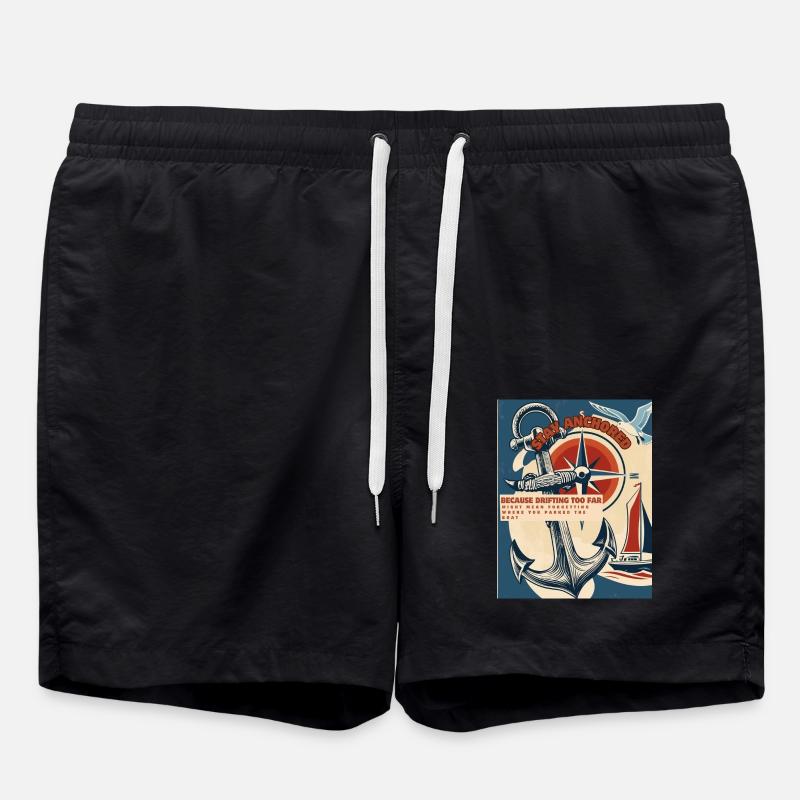 stay anchor final - Swim Trunks - black