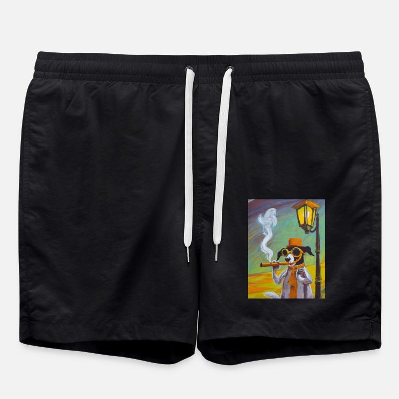 Vornehmer Hund - Badeshorts - Schwarz