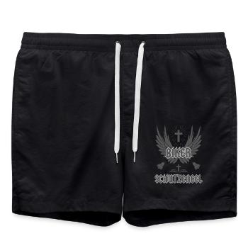 Ange gardien pour les motards - Short de bain - noir - Devant - AI Model Male 185 light (185cm)