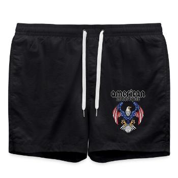 Moto américaine - Short de bain - noir - Devant - AI Model Male 185 light (185cm)