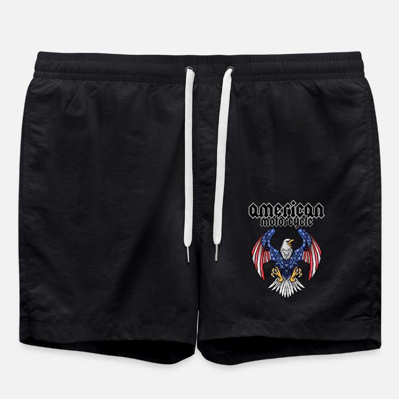American Motorcycle - Swim Trunks - black