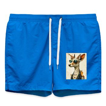 Fox in a suit - Swim Trunks - cobalt blue - Front