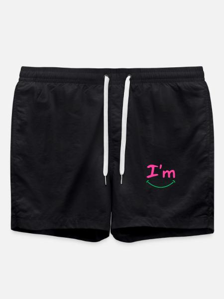 I’m 😊 - Swim Trunks - black