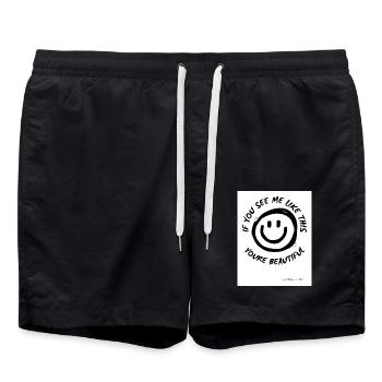 Youre Beautiful - Swim Trunks - black - Front - AI Model Male 185 light (185cm)