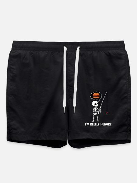 Ich bin hungrig - Badeshorts - Schwarz