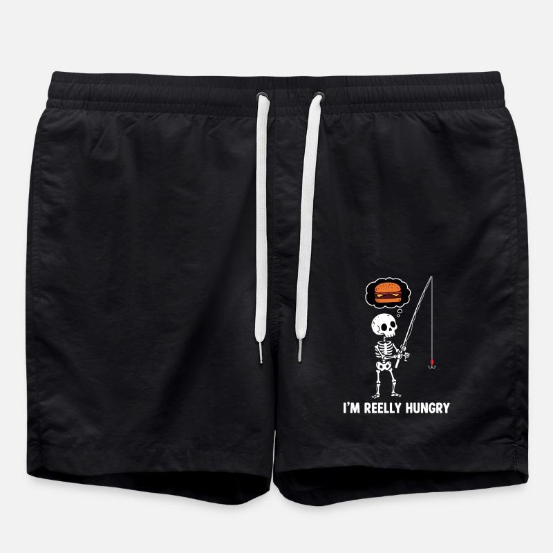 I'm Reelly Hungry - Swim Trunks - black