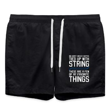 Hockey Skates Favorite Things - Swim Trunks - black - Front - AI Model Male 185 light (185cm)