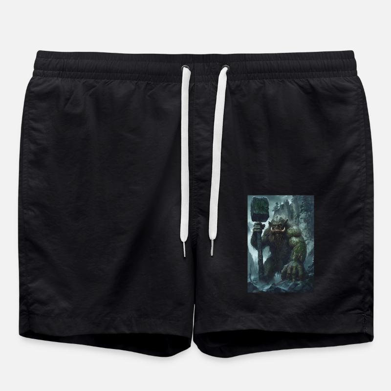 Giant Mythical Creature Mythology Gift - Swim Trunks - black