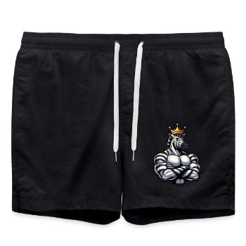Entraînement de remise en forme Zebra King musclé - Short de bain - noir - Devant - AI Model Male 185 light (185cm)