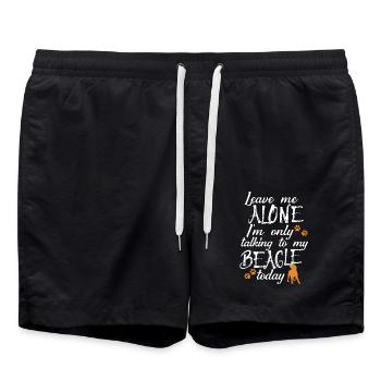 I am Only Taling To My Beagle Today - Swim Trunks - black - Front - AI Model Male 185 light (185cm)