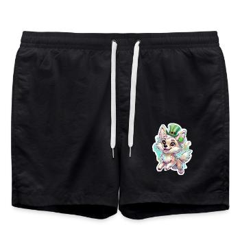 Renard de la Saint-Patrick - Short de bain - noir - Devant - AI Model Male 185 light (185cm)