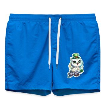 Cadeau hibou oiseau de la Saint-Patrick - Short de bain - cobalt blue - Devant