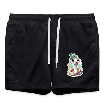 St. Patrick's Day Snake Gift - Swim Trunks - black - Front - AI Model Male 185 light (185cm)