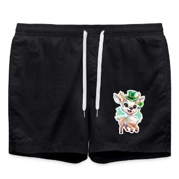 Cerf de la Saint-Patrick - Short de bain - noir - Devant - AI Model Male 185 light (185cm)